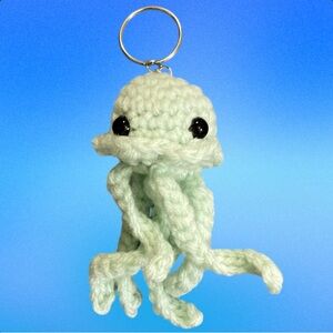 Sold🥳Adorable Crochet Jellyfish Keychain